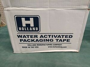 Holland Reinforced Water Activated Packing Tape H-40 72mm x 500 ft .6  Rolls