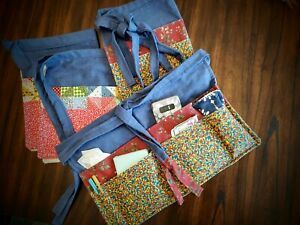 6 pocket handmade waitress/service apron *free shipping*