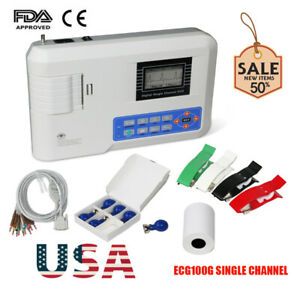 CONTEC ONE Channel ECG/EKG Machine 12 Leads ECG100G Electrocardiograph CE FDA