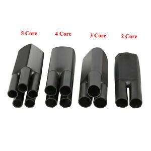 Heat Shrink Tubing Fingertip Sleeving Cable Terminal End Seal Black 2/3/4/5 Core
