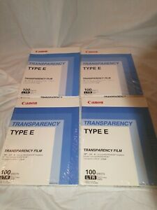 Canon Transparency Film Type E 100 Sheets Lot of 4 Boxes + 56 Extra (215x279mm)