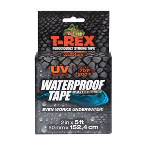 T-Rex 2 in.   W X 5 ft. L Black Waterproof Repair Tape