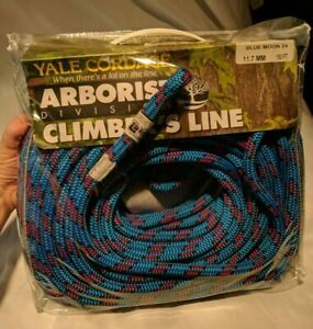 Yale Cordage Arborist Climbing Line Blue Moon 11.7mm 150 ft 1&#034; eye splice