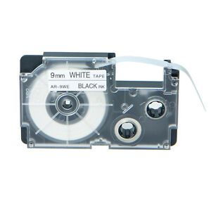 Compatible with Casio XR-9WE Black on White Label Tape for EZ KL-60 9MM 3/8&#034; 1PK