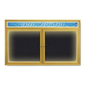 UNITED VISUAL PRODUCTS UV452HILED-GOLD-RUBBER Corkboard,Rubber Backing/Gold,60&#034;