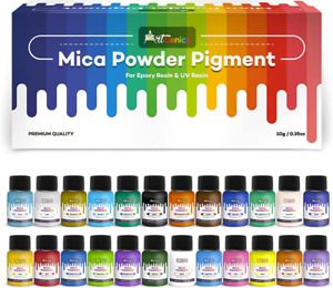 Mica Powder Resin Dye Colorant - 24 Vibrant Colors Pigment Set...