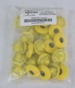 ComfortEar Yellow Cow Tags - 25 Pack