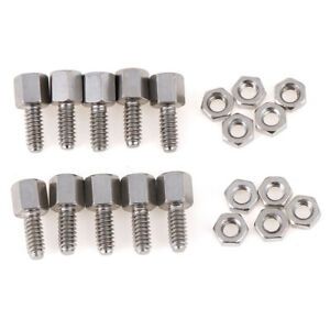 10Sets 5+7mm Header Plate Bracket Stud Bolt &amp; Nut Nuts Screw D-Sub VGA seri GGUR