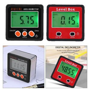 2x LCD Digital Inclinometer Level Box Protractor Angle Finder Gauge Meter Bevel