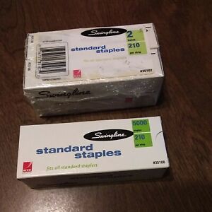 Swingline Staples Standard 1/4&#034; Length 210/Strip 5000/Box 3 Boxs  35108