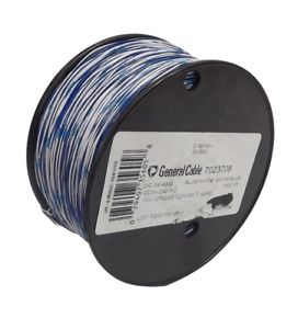 1000&#039; GENERAL CABLE 7023708 2/C 24AWG CROSS-CONNECT WIRE BLUE/WHITE-WHITE/BLUE
