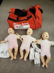 Laerdal Infant Nursing Training Baby Anne CPR Trainer Model Lot Of 3 Dolls A2