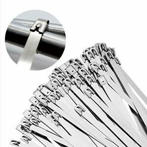 Stainless Steel Zip Ties, 11.8inch Metal Zip Ties, 30Pcs High Temperature zip