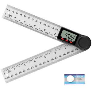 8&#034; Electronic Digital Protractor Goniometer Angle Finder Gauge with Battery LCD