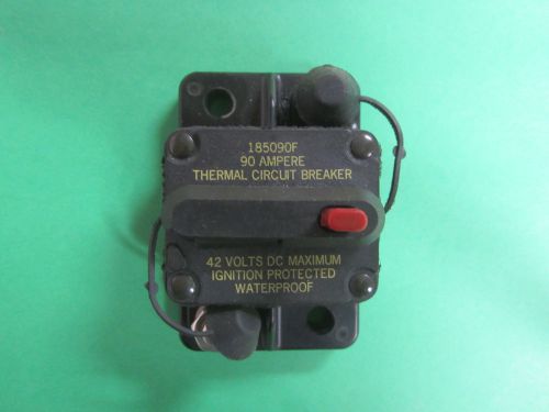 90 amp waterproof  marine circuit  breaker hi-amp 181090f  42 dc volts max for sale
