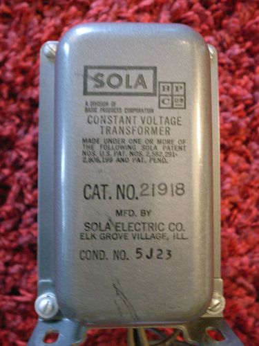 sola constant voltage transformer