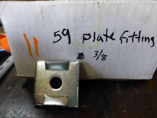Lot of 29 steel flat fitting plate 3/8 inch bolt size hole with teeth for sale