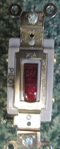 NIB HUBBELL WIRING DEVICE-KELLEMS HBL1221PL Toggle Switch,1P,20A Red with a box