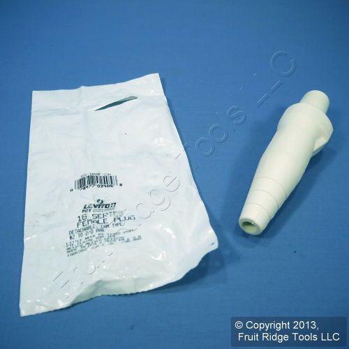 Leviton white cam plug insulator sleeve female ect 16 series 16sdf-22w bagged for sale