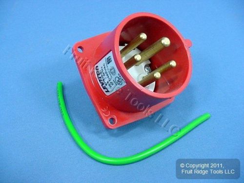 Leviton pin &amp; sleeve splashproof plug inlet 20a 277/480vac 3?y sp520b7 for sale