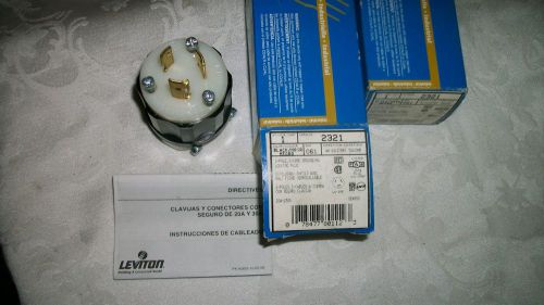 2 Two  Leviton 2321 Locking Plugs Twist lock New in Box