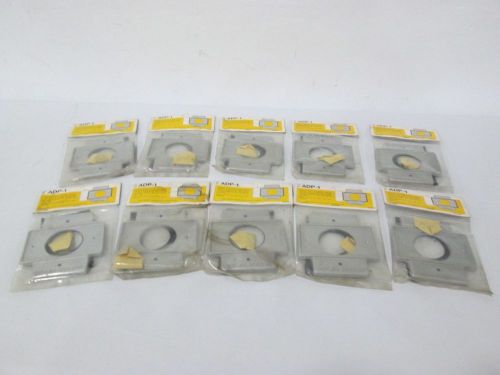 LOT 10 NEW HUBBELL ADP-1 RECEPTACLE ADAPTER PLATE WITH GASKET D297914
