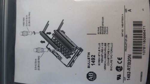 Allen-bradley 20 pin screw style plug for sale