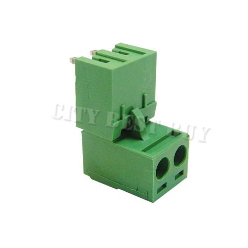 10 pcs 5.08mm pitch 300v 16a 2p poles pcb screw terminal block connector green for sale