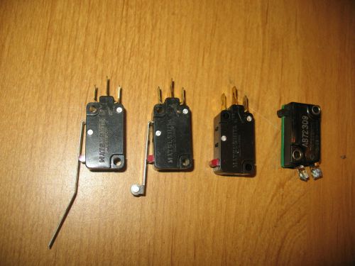 4 Used Matsushita Micro Switch 3 AH5000 &amp; AH5400 1 AB72309 Tested