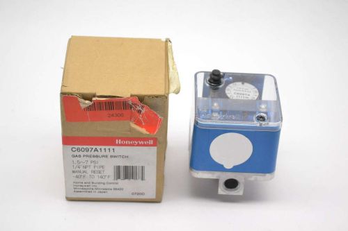 New honeywell c6097a1111 gas pressure 1.5-7 psi 120/240v-ac switch b427955 for sale