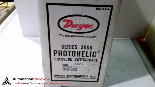 Dwyer a3003-srh photohelic pressure switch 3000 guage, new for sale