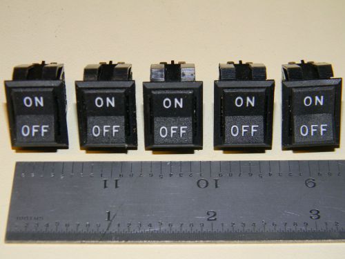 Aircraft avionics miniature rocker switch set of 5, us made-carling, 10a, solder for sale