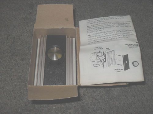 Leviton Incandescent Rotary Dimmer 3 WAY 60800 Brass And Black Metal Arch