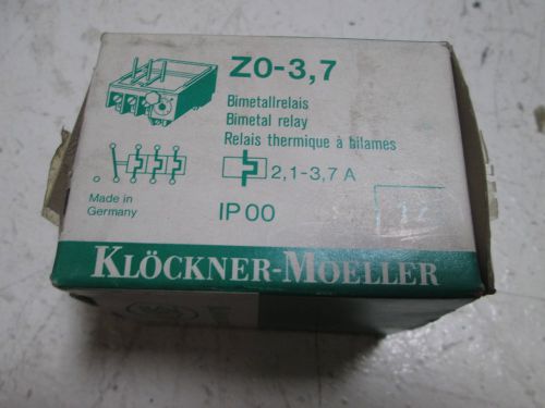 KLOCKNER-MOELLER Z0-3,7 OVERLOAD RELAY *NEW IN A BOX*