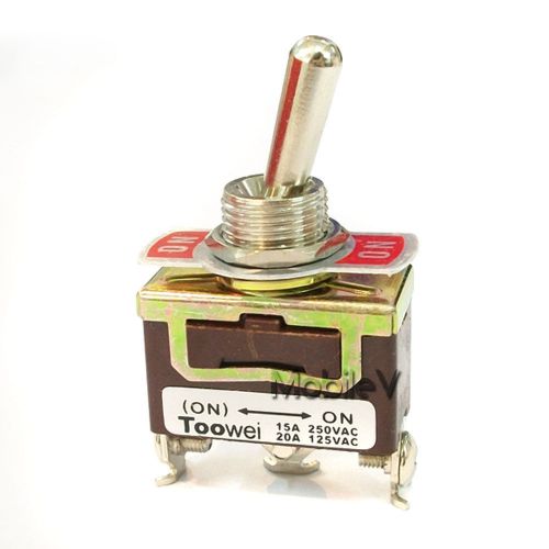 1 (on)-on spdt toggle switch latching 15a 250v 20a 125v ac heavy duty t701dw for sale