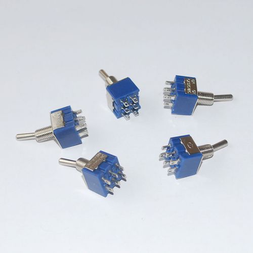 New 6-pin dpdt on-on mini toggle switch 6a 125vac mini switches x5pcs for sale