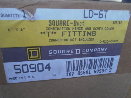 Square D Wireway LD-6T 50904 Hinge Screw Cover Tee Side Open 6x6 Nema Type 1