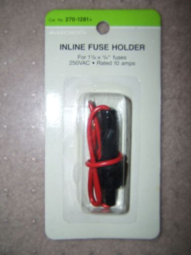 Inline Fuse Holder Radio Shack 270-1281A 250VAC Rated 10 Amps (NEW)