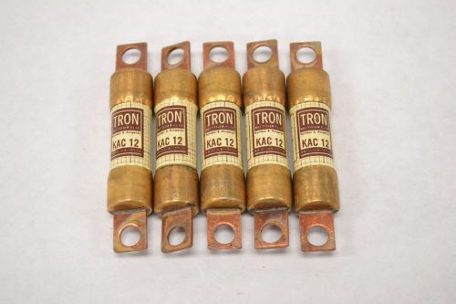 Lot 5 new bussmann kac 12 tron rectifier fuse 12a amp 600v-ac b287153 for sale