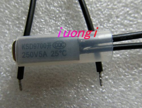 3pcs KSD9700 25?C 250V 5A NO Thermostat Temperature BiMetal Switch Normally open
