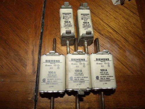 LOT of 3 Siemens nh2-gl100a  and LOT OF 2   nh1-gl 100a