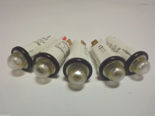 Solico 28v .6w clear round indicator light lot of 5 (pcs) for sale
