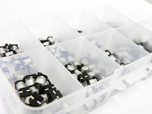 10 value 200pcs smd electrolytic capacitor assortment box kit ( 1uf to 100uf ) 3 for sale
