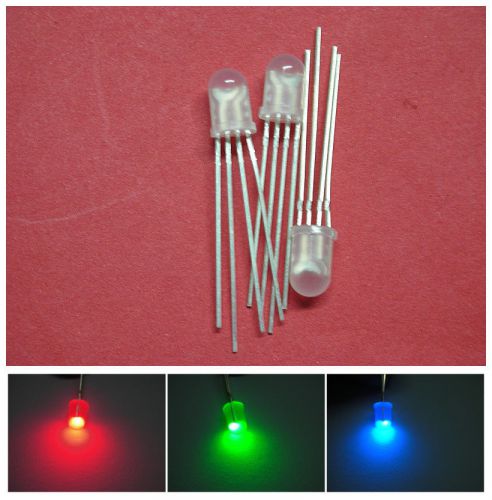 100pcs 5MM RGB Common Anode Clear LED&#039;s NEW (RGB5)