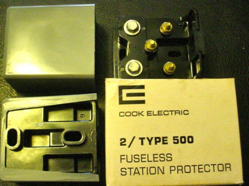Cook Electric Type 500 Fuseless Station Protectors (2)