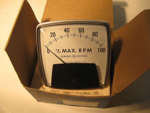 GE (Pioneer) Panel Meter % Max RPM RTG 0-86 VAC 50-162051PDPD 2AAP 3.5&#034; x 3.5&#034;