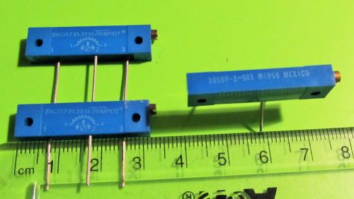 Trimmer Resistors,Bourns,3059Y-001-501,Through Hole 500ohms 10%,2 Pcs