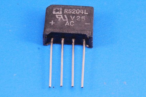 15-pcs diode rectifier bridge single 400v 2a 4-pin rs-2l rectron rs204l 204 for sale