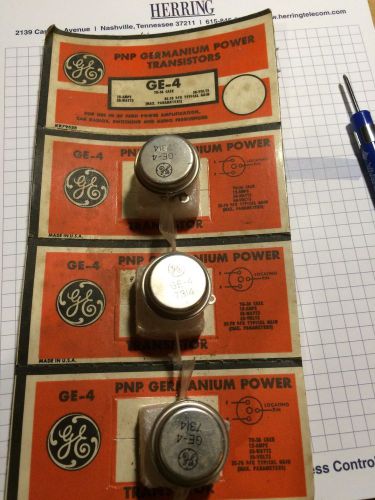 GE-4 PNP GERMANIUM POWER TRANSISTOR *NEW IN PACKAGE*