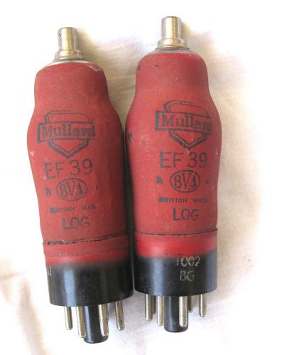 2 Good Used Tested Mullard EF39 tubes